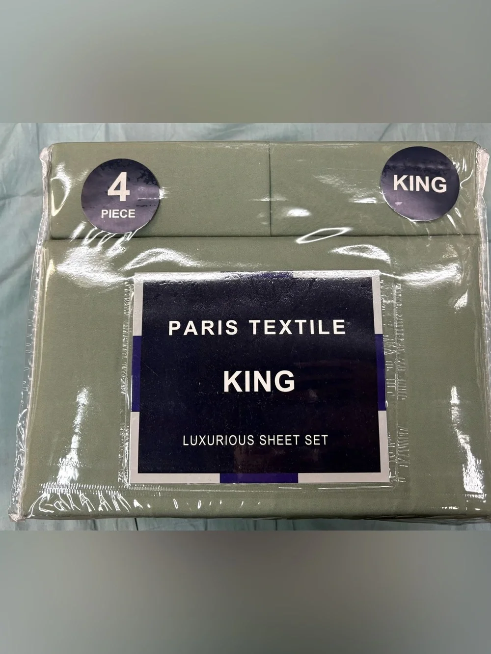 4pc King Sheet Set - Sage Green super soft deep pockets luxury sheet sets
